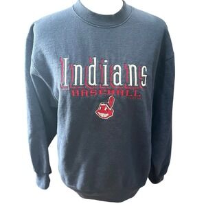 Vintage Cleveland Indians Sweatshirt Pro Player Embroidered Long Sleeve Womens M